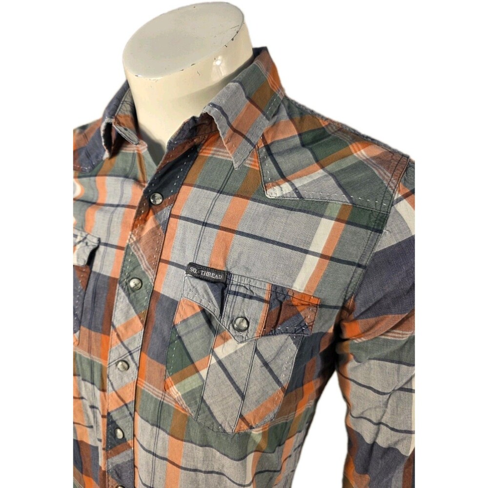 Southern Thread Pearl Snap Shirt Small Country Western Rockabilly Rodeo Cowboy